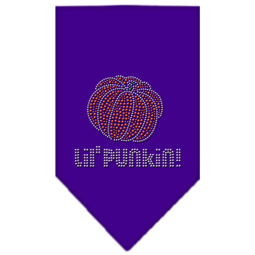 Lil Punkin Rhinestone Bandana Purple Large